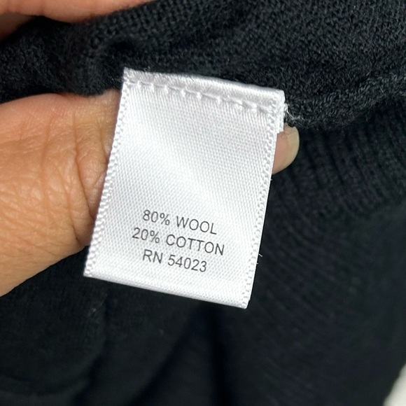 VTG Y2K Banana Republic Black Wool Hooded Cardigan Jacket Sz S Street wear - Picture 7 of 13